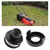2 Sets Lawn Mowers Spools Replacement Kits Spools with Spool Cap Springs RS-136-BKP 143684-01 682378-02 68223500 Compatible with Black & Decker A