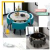 Reception Negotiation Table Dining Table and Chair Set of 4,Simple Reception Round Meetings Office Table Set 90cm, Conference Table Bar Balcony B
