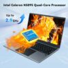 ANMESC 15.6 Inch Laptop,16GB DDR4 512GB SSD,Windows 11 Intel Celeron N5095 Quad-Core Processor up to 2.9Ghz,1080P Screen Laptops,2.4/5G WiFi, Blu