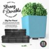 The Garden Gecko Invisible Pot feet for Outdoor Plant pots and Flowers, Solid Rubber Pot risers with a Custom Non-Slip Square Surface Grip | 21 P