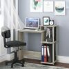 Furinno Efficient Home Laptop Notebook Computer Desk, Study Desk, Writing Desk, Sonoma Oak/White, 100.6 (W) x 85.3 (H) x 39.6 (D) cm