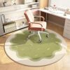 Liveinu Office Chair Mat for Hardwood & Tile Floor, Round Computer Gaming Rolling Chair Mat, Under Desk Low-Pile Rug, Large Anti-Slip Floor Prote