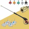 Triclicks High Pressure Power Washer Gun Spray Gun Garden Watering Sprayer + 18.5" Extension Wand + 5 Connect Nozzles + 10m Water Hose, Pressure