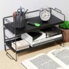 Bemodst Desk Stand, Multi-Purpose Desk Storage Shelf, Desk Organizer, Double-Layer Book rack, Desktop Storage Rack Manager for Living Room, Child
