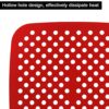 4 Pcs Reusable Air Fryer Liners, AIFUDA 8.5 inch Square Silicone Mats for Air Fryer Baking Steaming Cooking (Red+Black)