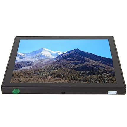 LED Monitor, 10 Point Capacitive Touch Screen LED Touch Screen Monitor 8 Inch IPS Panel 4:3 16:9 Aspect Ratio 100-240V For Supermarket (UK Plug)