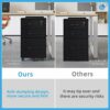 3 Drawer Wood Mobile File Cabinet with 1 Lock, Under Desk File Cabinet with 5 Wheels, Rolling Filing Cabinet for Home Office, Filing Cabinet Orga