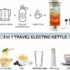 WAHMONNY Travel Kettle Electric Small Stainless Steel in Automatic Shut off,Portable Electric Kettle to boil Water Tea,One Cup boiler Hot Water M