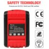 2X Waitley BAT609 18V 5.0Ah Lithium-ion Replacement Battery Compatible with Bosch BAT609 BAT610G BAT618G BAT619 BAT621 BAT620 Cordless Power Tool