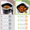 2 Pack Square Air Fryer Silicone Liner, 8.3 Inch Large Reusable Air Fryer Liners Fit for 4 to 7 QT Tower Oven, Air Fryer Accessories for COSORI U