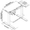 AnthroDesk Standing Desk Adjustable Electric Sit Stand Desk Frame, Home or Office Computer Workstation (White (Up/Down Controller))