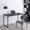WALNUT Computer Desk 43" Wide Desktop Office Desk Waterproof Steel Frame Laptop Table Modern Style Study Table For Home Office (Color : A, Size :