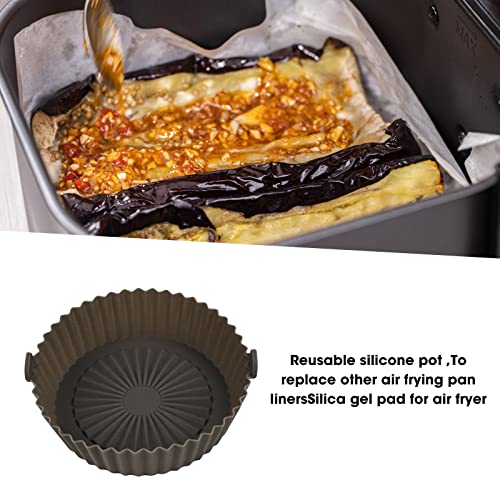 Air Fryer Silicone Liner, 2 Pack 6.5inch Reusable Silicone Air Fryer Liners,Air Fryer Accessories Heat Resistant 482°F/250°C Silicone Non-Stick B