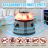 4 Working Modes Mice Repellent Plug in with Flashing Light, 200 M² Wide Frequency Range Pest Repeller Outdoor Indoor for Rodent Mice Rat Spider C