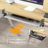 WANGFENG Desk-Clamp Keyboard Tray, Desk Extender Easy to Install on Any Work Surface, Sturdy Metal Clamp Easy to Assemble for Home or Office