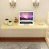 FALIYORS Household Wall-Mounted Computer Desk -Computer Workstations Wall-Mounted Folding Table for Office Home Kitchen, Drop-Leaf Book Desk, Map