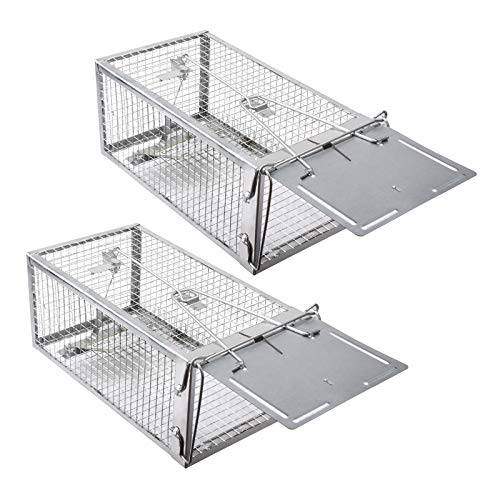 Gingbau 2-Pack Humane Live Mouse Rat Traps (Medium)