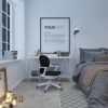 Mu Computer Chair,Home Student Study Writing Chair Backrest Eggshell Office Chair Applicable 120~180Cm Height 60~75Cm Table Height,White,60 * 60