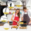 Air Fryer Rack for Ninja Dual Air Fryer Victop 3pcs Layered Dehydrator Rack with Clip and Heighten Feet, Stackable Grilling Rack Multipurpose Coo