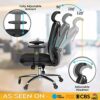 Duramont Ergonomic Office Chair - Adjustable Desk Chair with Lumbar Support and Rollerblade Wheels - High Back Chairs with Breathable Mesh - Thic