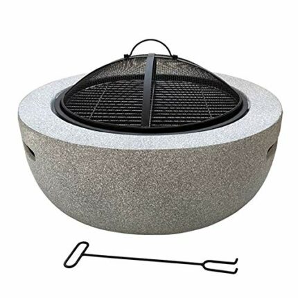XJWWW-URG Fire Pit Outdoor BBQ Table Garden Firepit Wood Fireplace Heater Patio Deck Yard Suitable for Dining Party Camping and Garden Decoration
