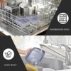 2022 Upgraded 2PCS Foldable Silicone Air Fryer Liner for Ninja Air Fryer Dual Large 【Ninja UK300/400】Air Fryer Liner Reusable, Ninja Dual Air Fry