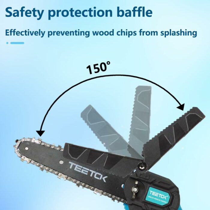 Cordless Pruning Saw 6 Inch, Brushless Chainsaw Replacement for Makita DUC101Z, Mini Chainsaw Battery Small Portable One-Handed Chainsaw for Gard