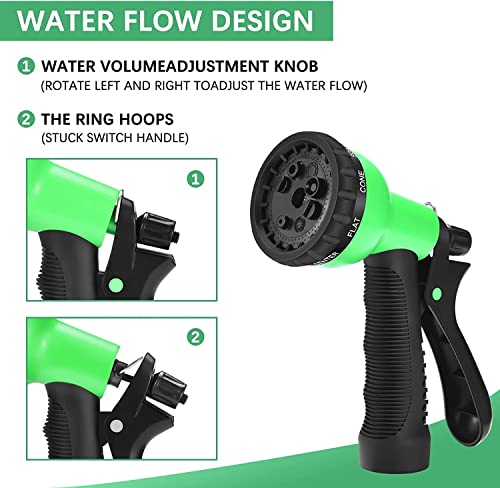 WESEN Expandable Garden Hose 25FT, 25ft/50ft/100ft/125ft/150ft/200ft Garden Water Hose Pipe, Hoses with Spray Nozzle Gun and 1/2"&3/4" Hose Conne