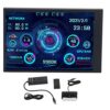 ASHATA Pc Temp Monitor, 3.5 Inch Ips Usb Mini Screen Cpu Ram Hdd Data Temperature Display 360 Degree Rotation Type C Sub Screen for Computer Case