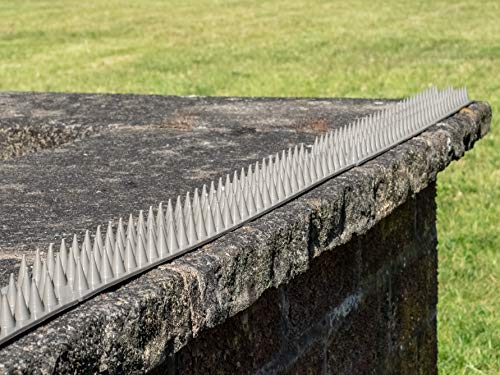 Prikkastrip Eco Fence Wall Spikes Garden Security Anti climb cat/intruder deterrent (5m, Grey)