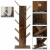 Tree Bookshelf-8 tier standing bookshelf,Tree Bookshelf for Wall​,Artistic Book Organizer,Retro Wood Storage Rack for CDs/Movies/Books,Utility Or
