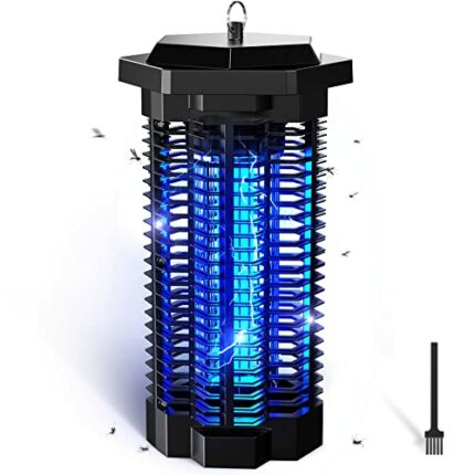 CONOPU Electric Fly Zapper - 4000V Fly Trap for Indoor Use, 18W Mosquito Trap Mosquito Killer Lamp, 365 nm UV Electric Fly Killer, Black