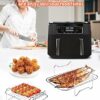 Air Fryer Rack 7Pcs Compatible with Ninja Food Dual Zone Air Fryer AF300UK AF400UK Layered Dehydrator Racks with 4 Skewers Air Fryer Accessories