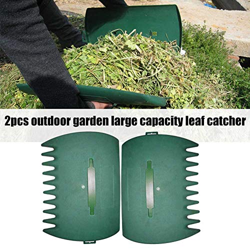 Fiacvrs Leaves Grabber, 2 Pcs Handheld Garden Yard Leaf Grabber Leaf Collector Grabs Grass Grabbers with Leaf Claws Leaf Hand Rake for Garden Lea