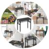 YJHome Folding Table Small Computer Desk Writing Foldable Work Desk Portable No Assembly Required for Small Spaces Home Office School Bedroom, Bl