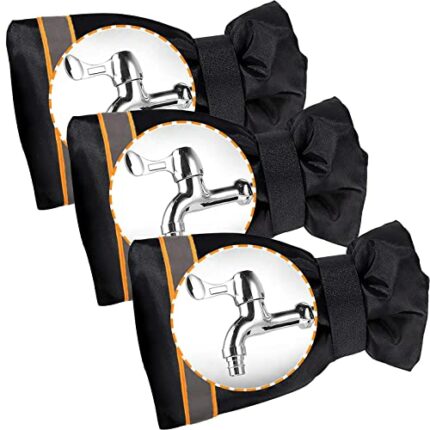 3PCS Large Outside Tap Cover with Reflective Strip, Outdoor Tap Cover for Winter, Waterproof & Thickened Tap Jacket, Tap Cosy Cover Protects Your