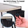 No Drill Under Desk Cable Management Tray, MEEKAKEE [Upgrated] Wire Management, Metal Cable Tray, Wire Organizer Under Desk, Desk Storage Holder