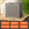 DAGIF 31 Gal Outdoor Storage Deck Box Waterproof and UV Resistant Resin Deck Box for Patio Pillows, Children Toys,Sports Equipment, Garden Tools