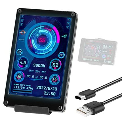 mingqian 3.5 Inch IPS LCD Monitor Display Computers Monitor CPU GPU Monitoring Sub-Screen Support Wins Linux System