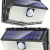 AloftSun Solar Lights Outdoor Garden, Big Size 300 LED Solar Motion Sensor Lights Outdoor IP67 Waterproof 3 Modes 270° ｰWide Angle Outdoor Solar