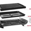 Chefman Electric Smokeless Indoor Grill w/Non-Stick Cooking Surface & Adjustable Temperature Knob from Warm to Sear for Customized BBQ Grilling,