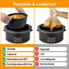 Silicone Slow Cooker Liners Compatible for Crock Pot 6 QT, 6 Quart Oval Slow Cookers, Reusable Silicone Slow Cooker Liner For Crock Pot black BPA