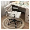 DINGZZ Lifting and Lowering Office Chair Ergonomics Rotate Computer Stool Back Support Simplicity Furniture (Color : D, Size : Light Grey)