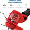 Trimmer Electric Lawn Mower Small Household Lawn Mower The Best Assistant for Gardens and Farms with Plastic Blade Lithium Battery Charger (Size