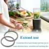 2pcs Blender Seal Rings for Breville Blend Active,Blender Gaskets with Lip,Silicone Seal Rings,Gaskets Rubber,Compatible with Nutri Bullet 900W &