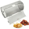 YAYODS Rotisserie Basket, 23x11.7CM Stainless Steel Rolling Grilling Basket, 360° Rotating Tower Rotisserie Basket for Tower Air Fryer, Rotisseri