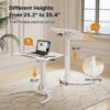 JOY worker Foldable Mobile Standing Desk, Height Adjustable Sit Stand Desk, 90° Tiltable Rolling Laptop Desk, Portable Desk with Wheels Non-Slip