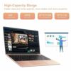 AOCWEI Laptop Win 11 Computers 14" 6GB 256GB SSD Traditional Laptop 1920x1080 FHD 2.4G+5G WiFi Bluetooth 4.2 HDMI Full Metal Notebook with Wirele