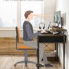 ODK Computer Desk with Drawers, Office Desk with Storage & Shelves, Work Writing Desk with Monitor Stand Shelf, Rustic Brown Home Office Desks fo