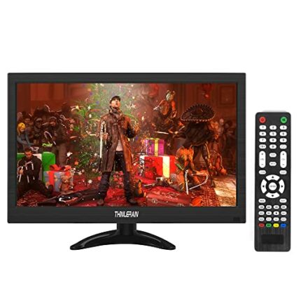 Portable Monitor 13.3 Inch CCTV Monitor 1366x768 Resolution LED Screen Display Small Monitor with HDMI/VGA/USB/AV Monitor for fire stick, Compute